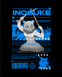 Demon Slayers Hashibira Inosuke Manga Panel - Oversized French Terry Cotton T-shirt