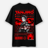 Demon Slayers Kamado Tanjiro Manga Panel - Oversized French Terry Cotton T-shirt