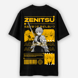 Demon Slayers Zenitsu Agatsuma Manga Panel - Oversized French Terry Cotton T-shirt