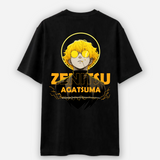 Demon Slayers Zenitsu Agatsuma Coolers - Oversized French Terry Cotton T-shirt