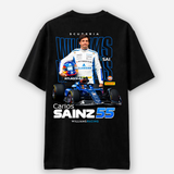 Carlos Sainz - Oversized French Terry Cotton T-shirt