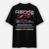 Ferrari F1 Racing - Oversized French Terry Cotton T-shirt