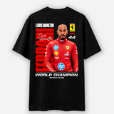 Lewis Hamilton 2025 World Champion - Oversized French Terry Cotton T-shirt