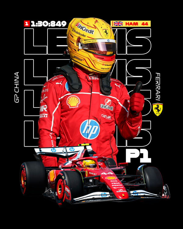 Lewis Hamilton Chinese Grand Prix - Oversized French Terry Cotton T-shirt