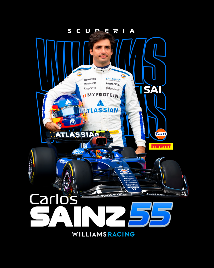 Carlos Sainz - Oversized French Terry Cotton T-shirt