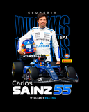 Carlos Sainz - Oversized French Terry Cotton T-shirt