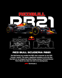 Red Bull Scuderia RB21 - Oversized French Terry Cotton T-shirt