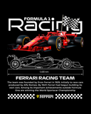 Ferrari F1 Racing - Oversized French Terry Cotton T-shirt