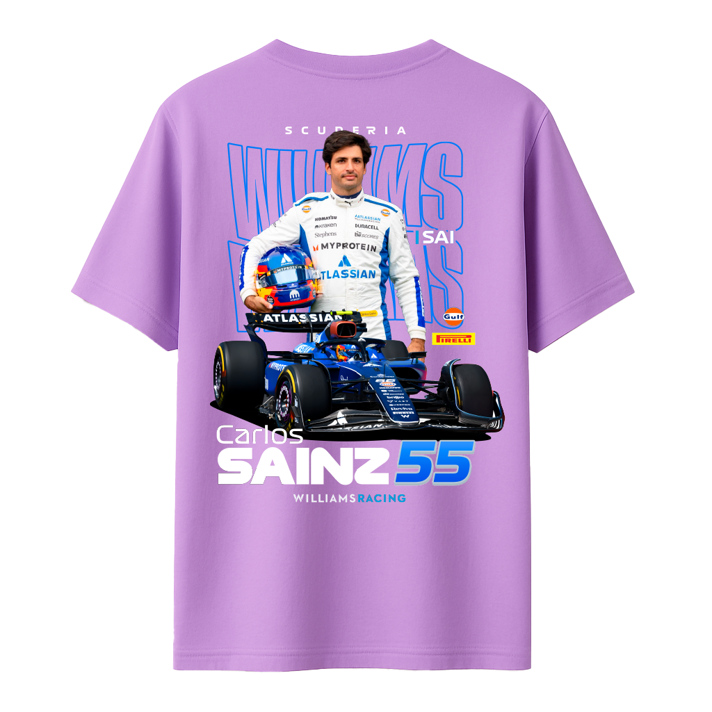 Carlos Sainz - Oversized French Terry Cotton T-shirt