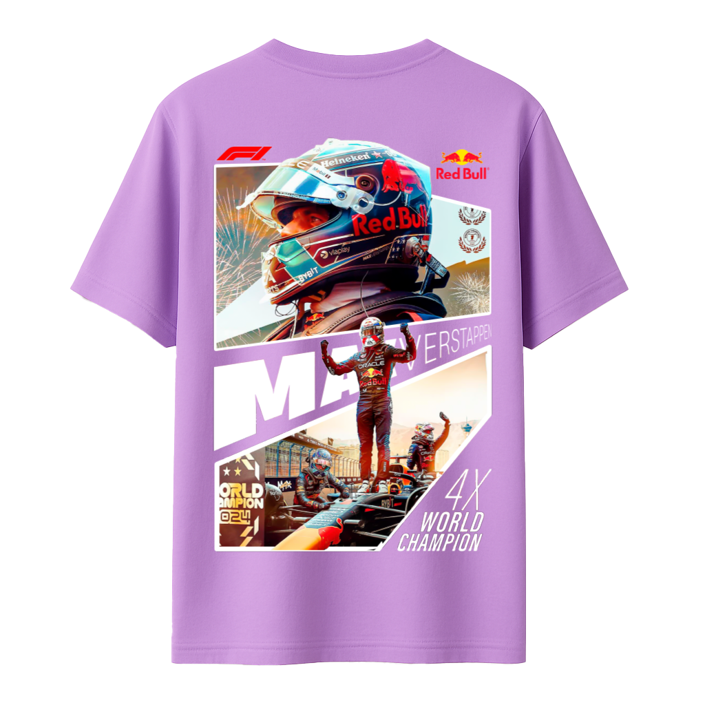 Max Verstappen - Oversized French Terry Cotton T-shirt