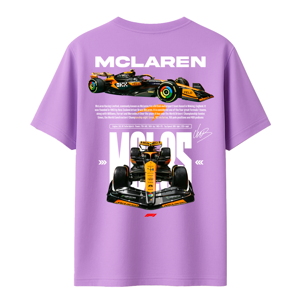 McLaren - Oversized French Terry Cotton T-shirt