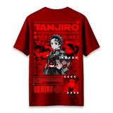 Demon Slayers Kamado Tanjiro Manga Panel - Oversized French Terry Cotton T-shirt