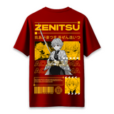 Demon Slayers Zenitsu Agatsuma Manga Panel - Oversized French Terry Cotton T-shirt