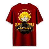 Demon Slayers Zenitsu Agatsuma Coolers - Oversized French Terry Cotton T-shirt