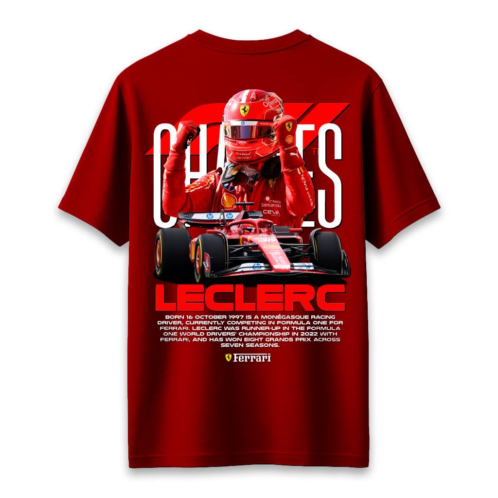 Charles Leclerc - Oversized French Terry Cotton T-shirt