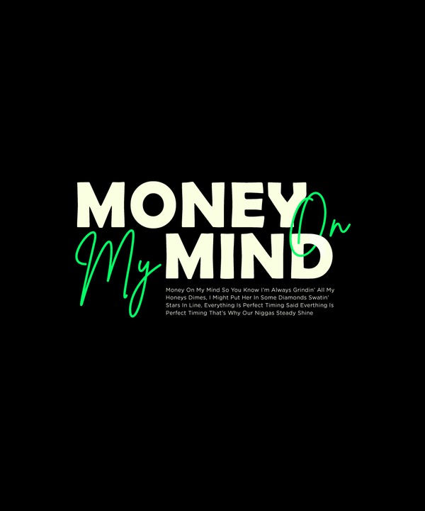 Money on my Mind - Oversized French Terry Cotton T-shirt
