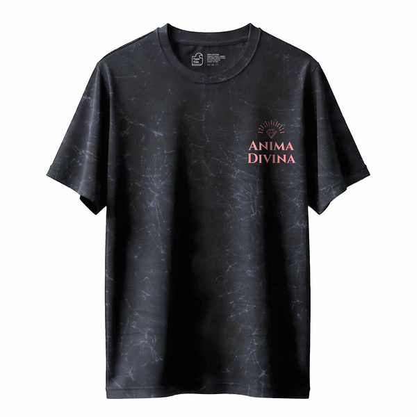 Anima Divina - Oversized French Terry Cotton T-shirt - Acid Wash