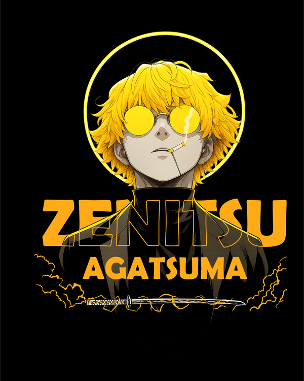 Demon Slayers Zenitsu Agatsuma Coolers - Oversized French Terry Cotton T-shirt