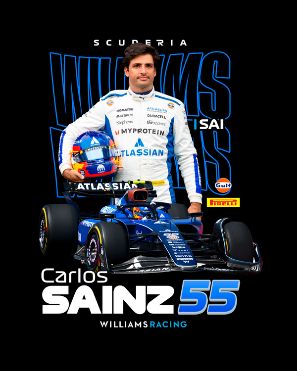 Carlos Sainz - Oversized French Terry Cotton T-shirt