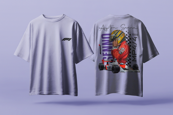 Ayrton Senna 1988 - Oversized French Terry Cotton T-shirt