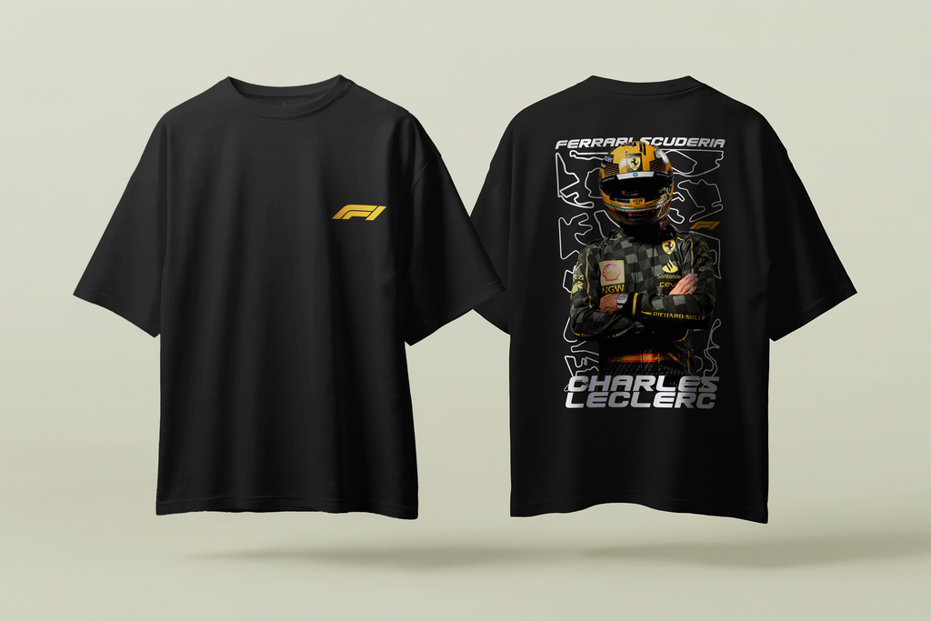 Charles Leclerc - Oversized French Terry Cotton T-shirt
