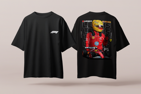 Lewis Hamilton Chinese Grand Prix - Oversized French Terry Cotton T-shirt
