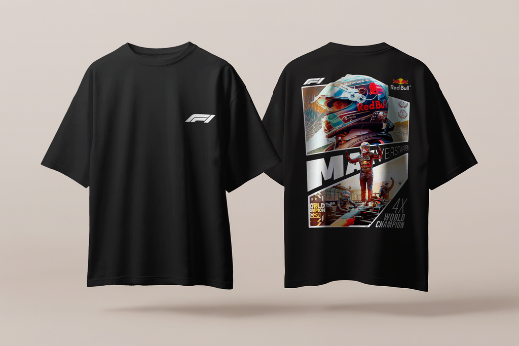 Max Verstappen - Oversized French Terry Cotton T-shirt