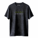 Go with the Flow - Oversized French Terry Cotton T-shirt - Acid Wash