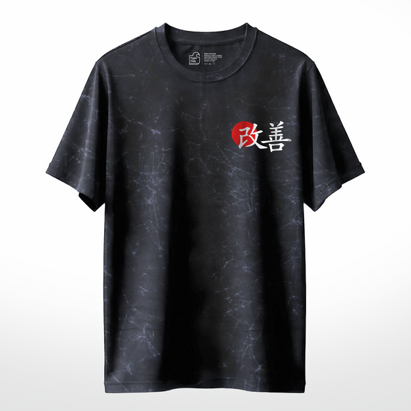 Kaizen - Oversized French Terry Cotton T-shirt - Acid Wash